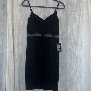 Express black lace mini dress never worn size medium